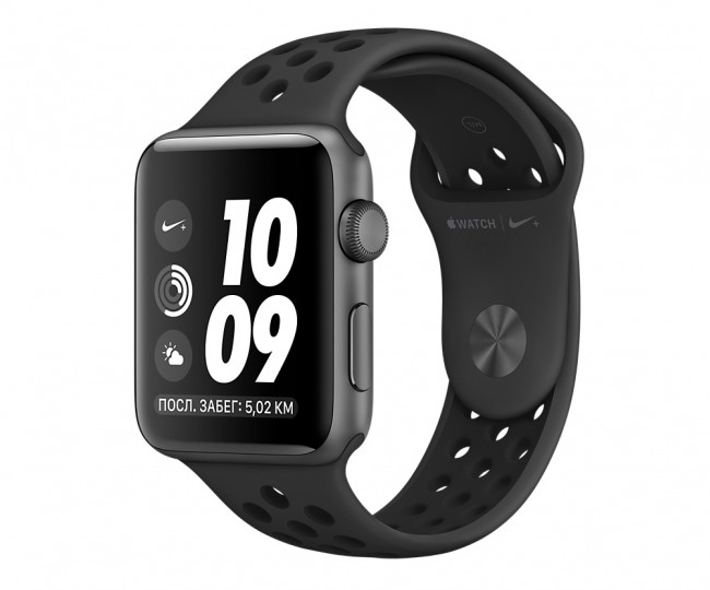 Apple Watch Nike 38mm Space Gray Aluminum Case with Anthracite/Black Nike Sport Band (MQ162)